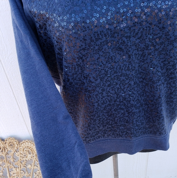 Faded Glory Blue sequin sweatshirt size XXL (20). - Picture 3 of 7